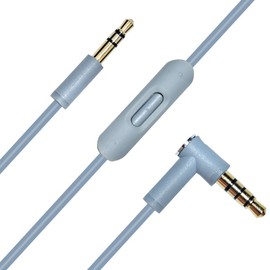 OFC Replacement Inline Remote and Mic Extension Audio Cable Cord for Monster Beats by Dr Dre Solo Solo HD Studio Wireless Pro Detox Mixr Executive Pill Headphones (Grey)
