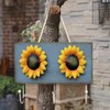 Wood Painting Decoration Wrought Iron Sun Flower Combination Painting Living
