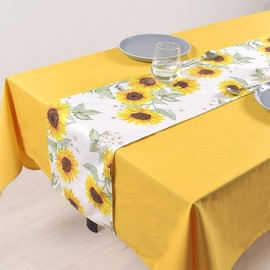 Style Decor W2604220 Table Runner, Reversible, 100% Cotton, Scandinavian Fashionable, Table Center, 11.8 x 70.9 inches (30 x 180 cm), Soleil Sunflower