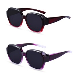 2 Pcs Polarized Sunglasses, Polarized Sunglasses Women, Retro Anti Glare, Fashionable, Protective Rectangular For Outdoor Driving