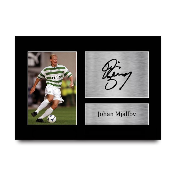 HWC Trading A4 Johan Mjallby Celtic Gifts Printed Signed Autograph