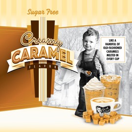 Gosh That’s Good! Sugar-Free Creamy Caramel Drink Mix 2 lb – Rich Golden Caramel Flavor Powder for Lattes, Iced Coffees, Blended Beverages & Smoothies – Low-Calorie, Lactose-Free Café Mix