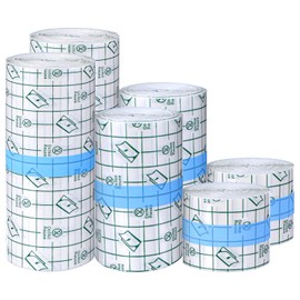 MBAIYO 6 Rolls Tattoo Aftercare Bandage Waterproof 65 Yards Second Skin Cover Up Tape Healing Wrap for Swimming Shower Wound Care, 3 Sizes(2”, 4”, 6” Wide)