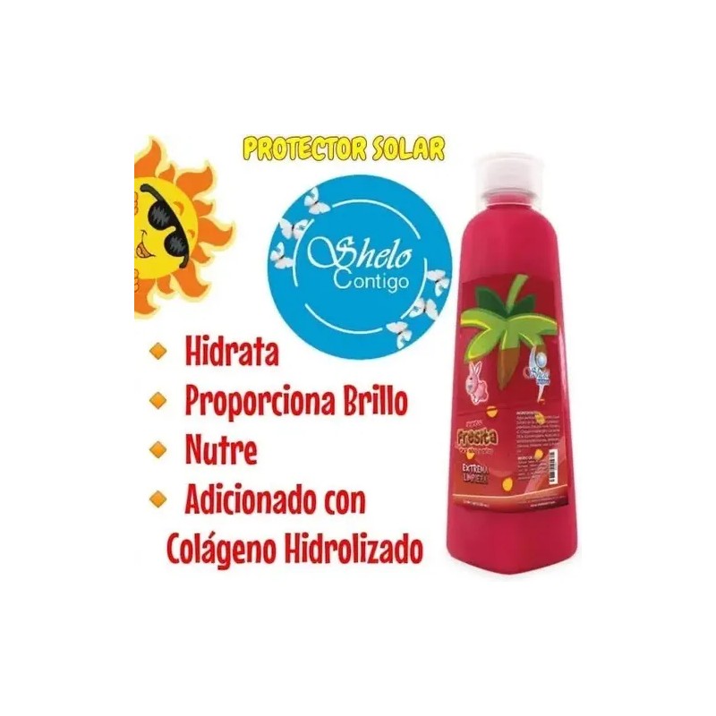 Shampoo Fresita Shelo Nabel 2 Piezas 1 L Para Niña(o)