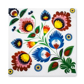 AM Décor - 20 Count Soft 3-Ply Tissue Decoupage Luncheon Paper Napkins -13" x 13" (Unfolded) (Desen Lowicki)