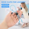 Sock Clips Locks Your Socks,Laundry Sock Holder and Tie Clips,Stocking