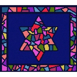 Pepita Needlepoint Canvas: Tallit Stained Glass, 12" x 10"