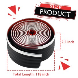 118" Chrome Body Side Molding Trim for 1988-1998 Chevy GMC Cars Trucks, Silverado Suburban Tahoe Blazer C1500 K1500 Jimmy Truck Automotive Body Side Trim Molding