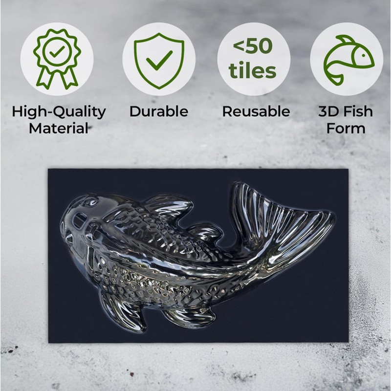 BETONEX 3D Fish Cement Molds Plastic ABS 2mm - Fish