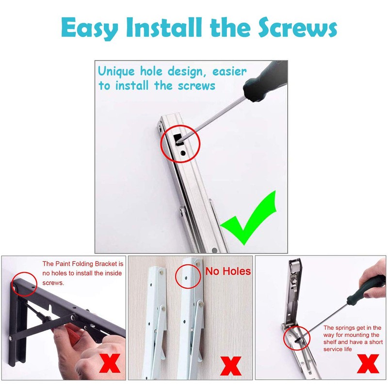 CLT 18'' Folding Shelf Brackets Max. Load 440 lb, Heavy