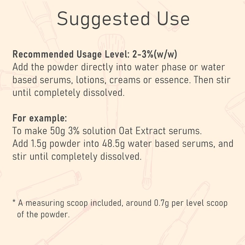 MAYKER Oat Extract Powder 0.7oz, Cosmetic Grade, Avena Sativa (Oat)