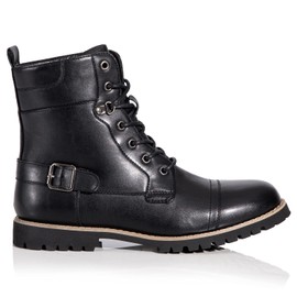 Metrocharm MC314 Men's Lace Up Cap Toe Fashion Oxford Boot (9.5, Black)