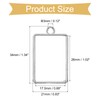 uxcell Open Back Bezel Pendants, 30pcs Rectangular Hollow Frame Charm