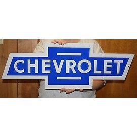 PhotoSteel Chevy Vintage Bowtie Emblem Metal Sign - 32" X 11"