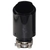 Carbon Tailpipe Exhaust Trim 100 mm Round Black Stainless Steel