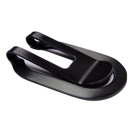 Silver Stainless Steel Slim Money Clip #2 - Black
