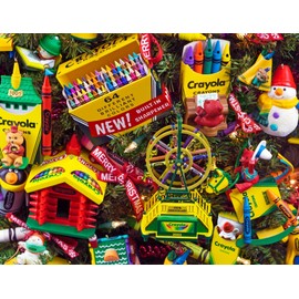 Springbok - Crafty Christmas - 1000 Piece Jigsaw Puzzle Featuring Crayola Ornaments on The Holiday Tree