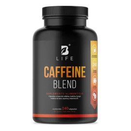 Cafeína Con Melena De León 240 Caps. Caffeine Blend. B Life Sabor Sin sabor                                                                           