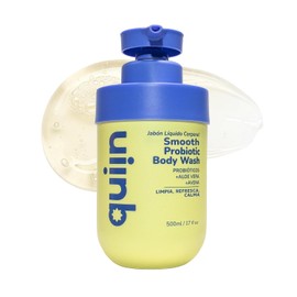 Quiin Smooth Probiotic Body Wash – Limpiador corporal con probióticos, aloe vera y avena – Limpia suavemente y deja la piel fresca y equilibrada – 500 ml
