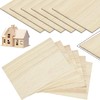 MJIYSGS 12 Pack Paulownia Wood Sheets, 200x100x1mm, Unfinished, Square, Craft