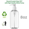 KOALA Clear Refillable Bottles with Leak Proof Press Pump Dispenser