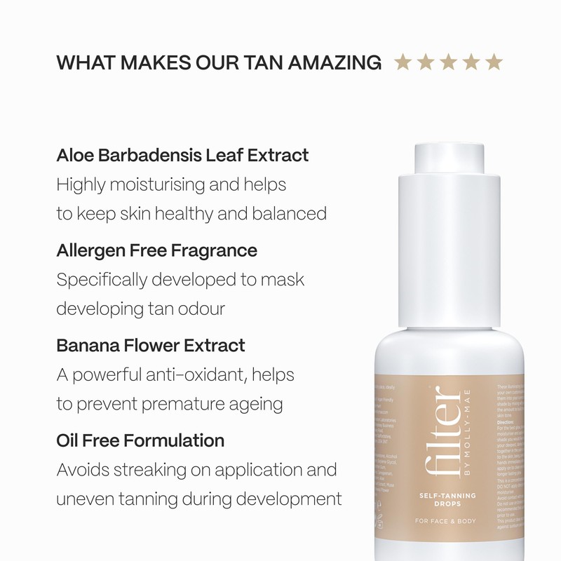 Filter by Molly-Mae Self Tanning Drops | Natural Looking Bronzed