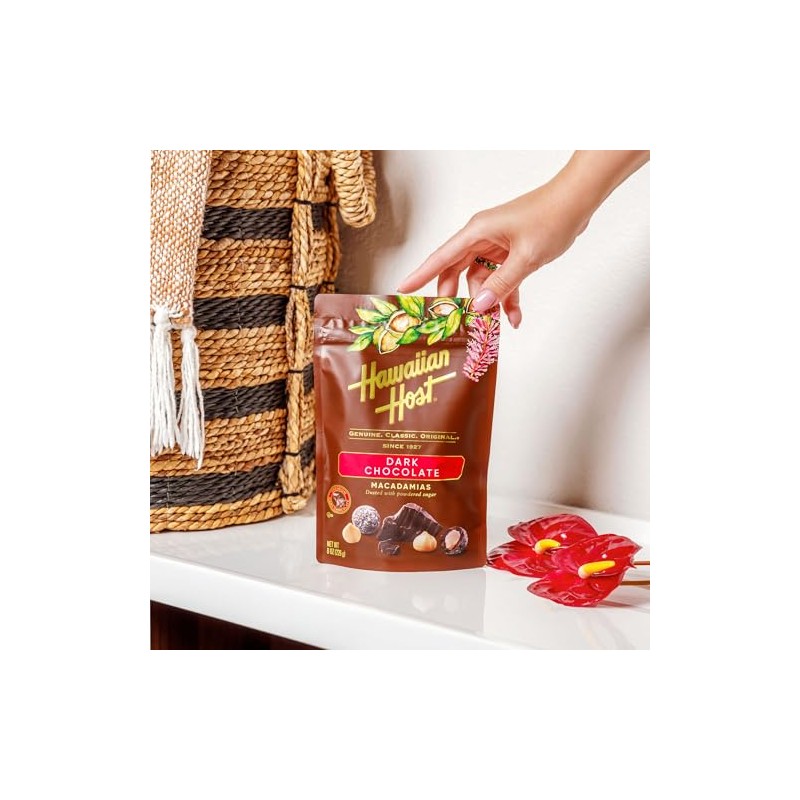 Hawaiian Host Paradise Collection - Dark Chocolate Macadamia Nuts -