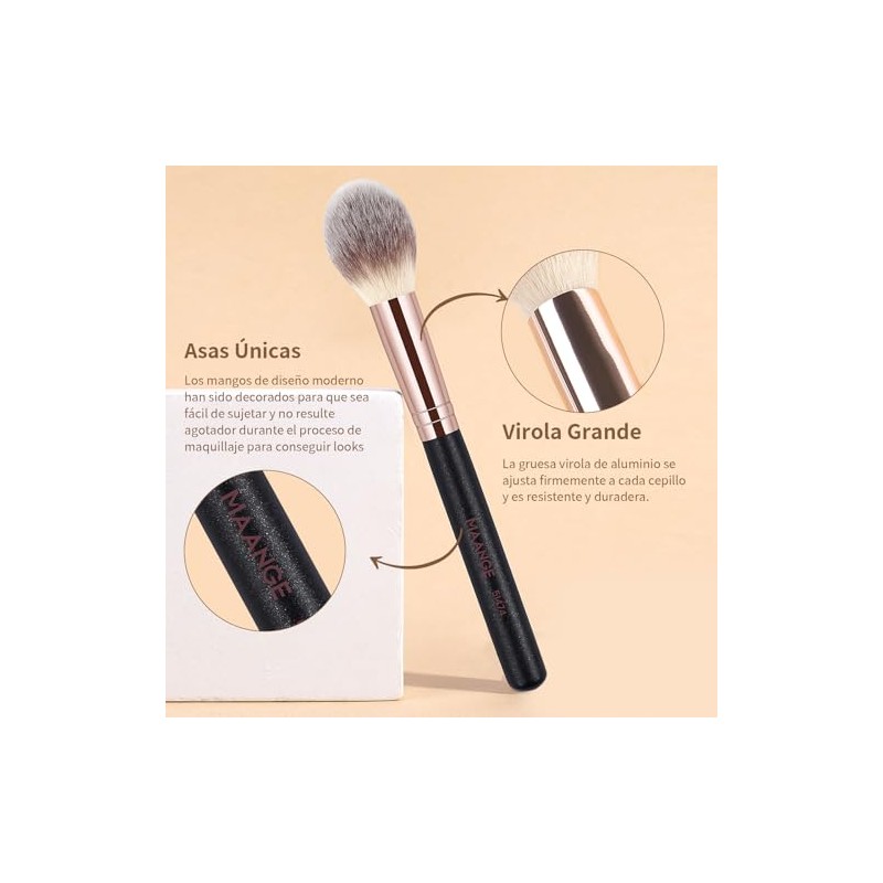 Maange 12pcs Brochas Maquillaje Doble Punta Esponjas Pulir Líquidos Cremas