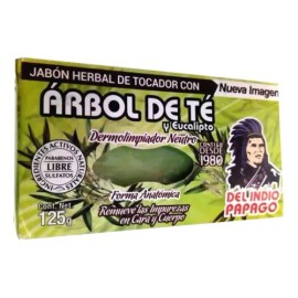 Jabón Facial De Árbol De Té Del Indio Papago 125 Gramos