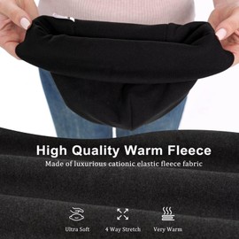 GADIEMKENSD Winter Hats for Women with Double Ponytail Hole Running Hat with Reflective Accents, black