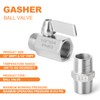 GASHER 4Pcs 304 Stainless Steel Ball Valve Set NPT Thread