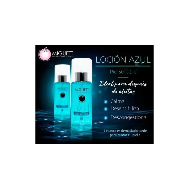 Loción Azul Miguett 150ml Hipoalergénica y Libre de Parabenos