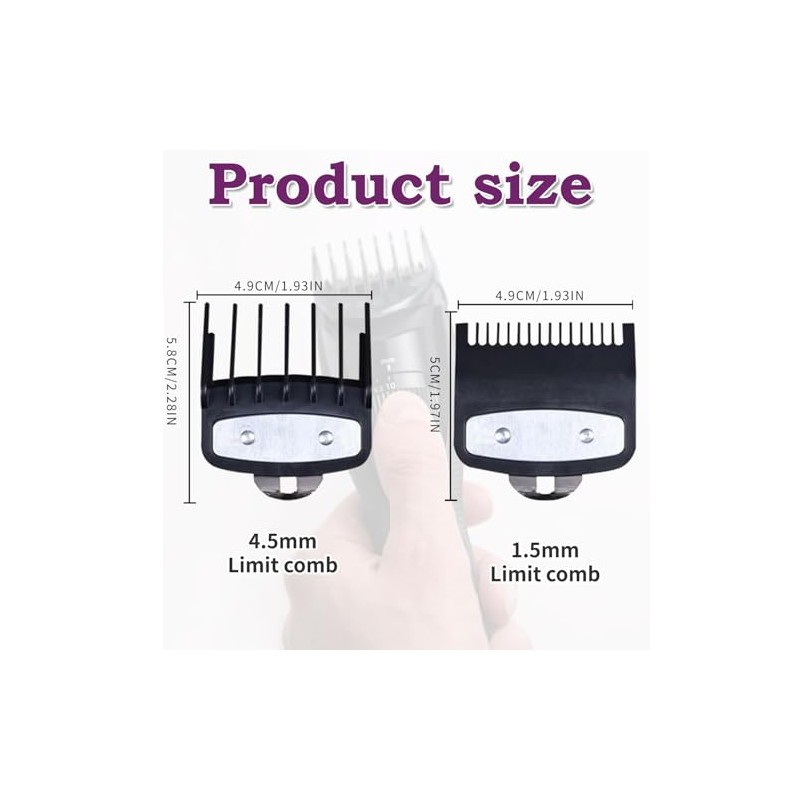 2 Pcs Clipper Guards Compatible with Wahl Clippers – Sizes