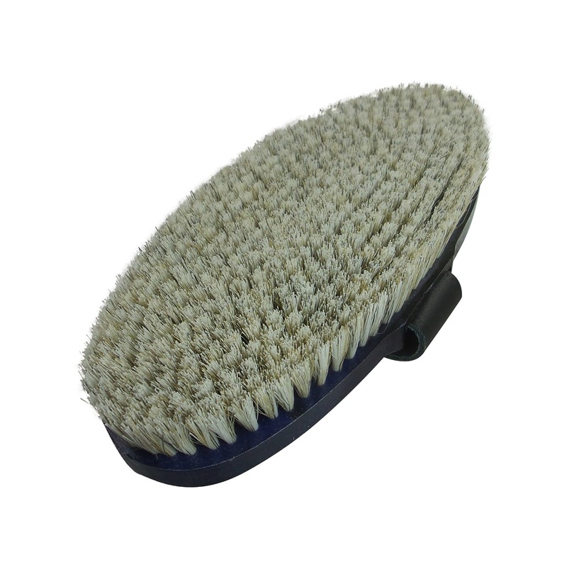 Horse brush -Fellglanz- dense white horsehair from Haas for Markgraf