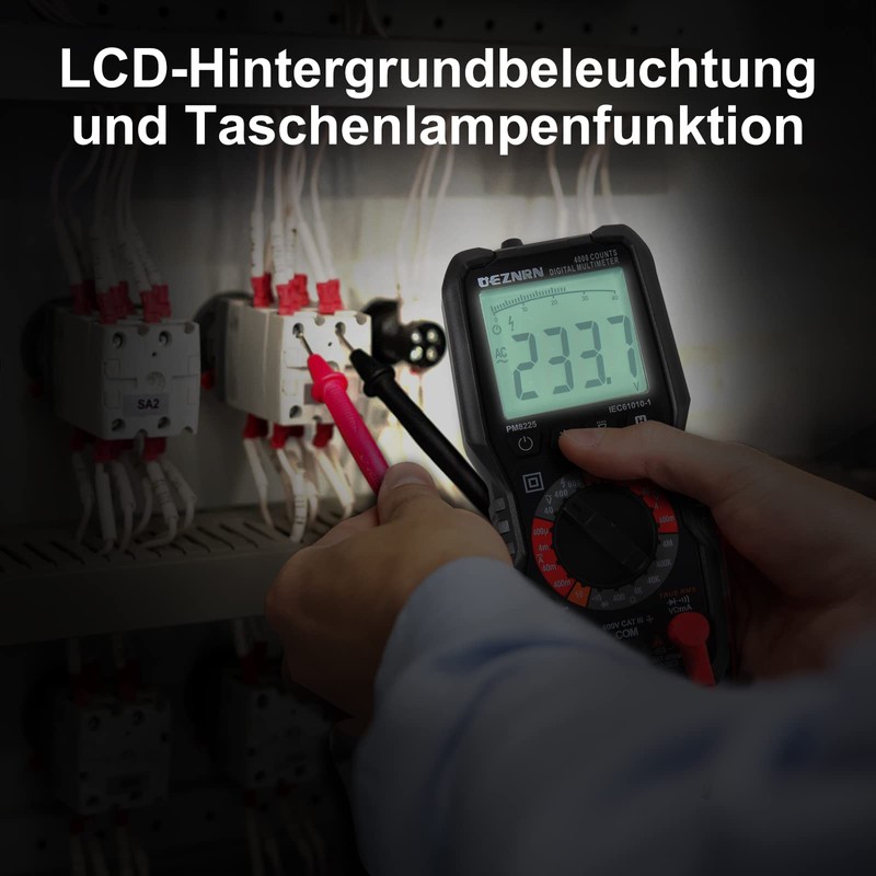 Ueznirn Digital Multimeter with NCV, Voltmeter, Voltmeter, Current Meter, Digital