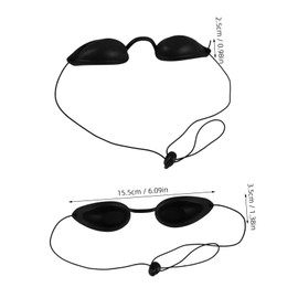 Baluue 2pcs Tanning Bed Goggles Protection Mask for Hair Removal Safe Eye Shade Adjustable Fit