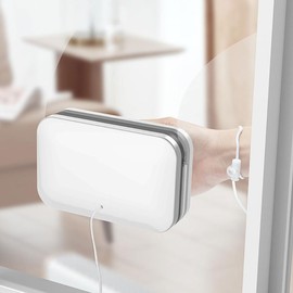 Limpiador de Ventanas, Limpiador de Ventanas Magnético de Doble Cara con Cuerda Anticaída para Ventanas de Gran Altura y Acristaladas para Automóviles