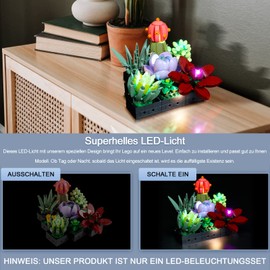 LED Light Set for 10309 Icons Succulents (Not Model) Decoration Lighting Set for Succulents Botanical Collection Set (Classic Version)