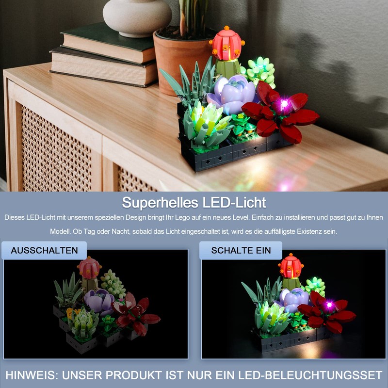 LED Light Set for 10309 Icons Succulents (Not Model) Decoration