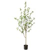 Nearly Natural 6.5ft Minimalist Artificial Citrus Tree, Faux Greenery for