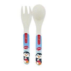 Primo Passi - Toddler Forks and Spoons Bamboo Fiber BPA Free (Winter Friends)