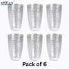 eMKay® Pack of 6 Reusable Dimple Plastic Tumblers (650ml) Clear