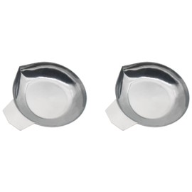 HAJXZH 2 PCS Measuring Trays Stainless Steel Diamond Powder Weighing Pan Mini Lab Weighting Tool for Weighing Jewelry or Spices