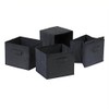 Winsome Capri 4-Pc Foldable Fabric Basket Set, Black - Durable
