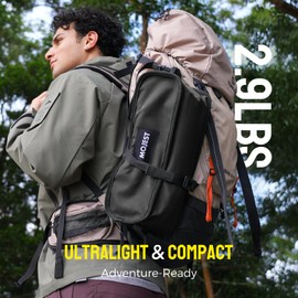 Mojest Portable Camping Chair – Lightweight, Compact & Heavy-Duty Folding Chair for Adults, Supports 330 lbs – Ideal for Backpacking Hiking, Fishing, Beach, Picnic & Lawn (Black)