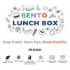IHANA Bento Lunch Box Food Snack Container with 4 Leakproof