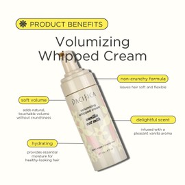Pacifica Hair Mousse - Vanilla Oat Milk – Light Hold for Soft Volume & Hydration with Touchable Hold, Delightful Vanilla Scent, Vegan & Cruelty-Free, 5 fl oz | Pacifica