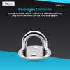 MARINE CITY Thick Ring Round Sail Shade Pad Eye Plate,