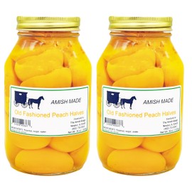 Amish Made Canned Fruit (Old Fashioned Peach Halves (2-32 oz. Jars))