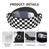 Checkerboard Fanny Pack Waist Bag Adjustable Black and White Belt